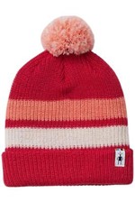 Smartwool Girl's Stripe Pom Beanie Pomegranate