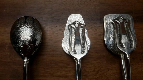 Pinzas para servir de 3 piezas Artified & Craftsmen Resource of Elegance chapadas en plata - Imagen 4 de 11