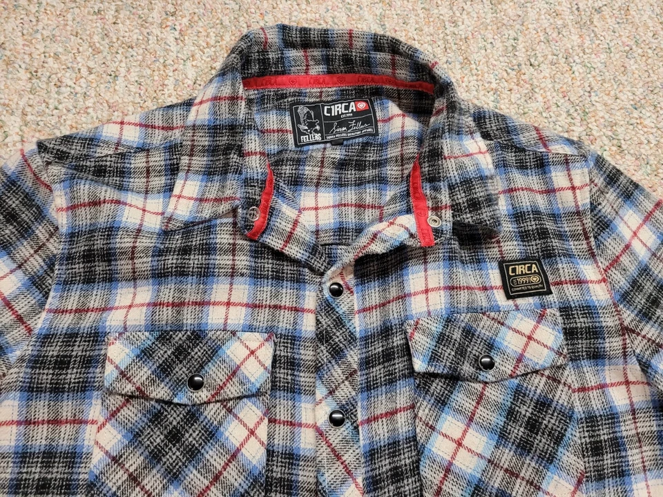 Camisa Circa Hombres Grande Multi Cuadros Franela Sierra Fellers Firma Skateboarding Foto 2 de 4