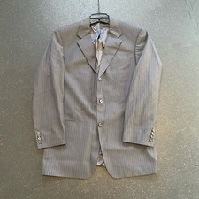 HUGO BOSS Suit 42R W36 Charcoal Gray Pinstripe EINSTEIN SIGMA Excellent Cond  