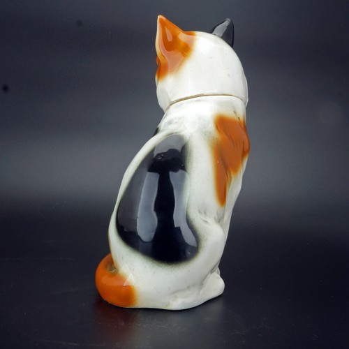 German ceramic calico cat bottle early 20th C - Picture 4 of 6