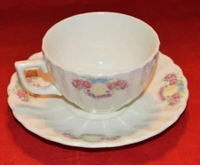 ANTIQUE LIMOGES USA CHATEAU 5K-NL CUP AND SAUCER