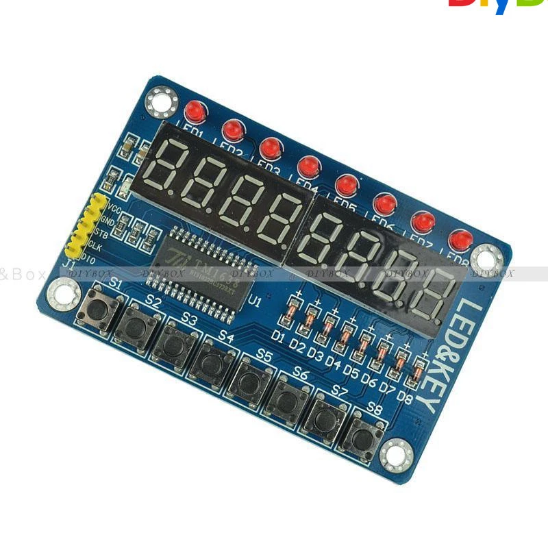 8-Bit LED 8-Bit Digital Tube 8 KeyS TM1638 Display module for AVR Arduino ARM - Image 3 of 4