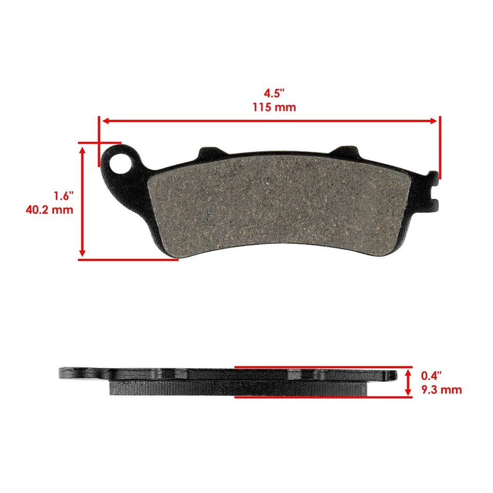 Front And Rear Brake Pads for Honda VTX1800N1 VTX1800N2 VTX1800N3 2004-2008 Foto 3 de 4
