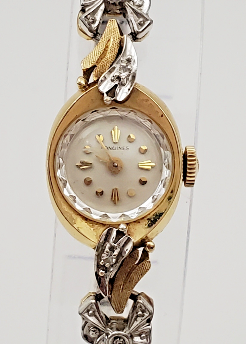 M*✨様 【ジャンク】ヴィンテージ 腕時計 レディース 14K Longines Womens, Vintage Diamond & 14k Solid Yellow Gold Case 17J