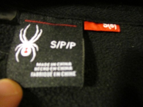 SPYDER BRAND FULL ZIP RIBBED FLEECE SKI JACKET-YOUTH SM 2 SIDE POCKETS BLK/BLU - Picture 4 of 12