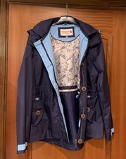 New Womens Navy Blue Water Resistant Jacket By Tayberry In Size Uk S