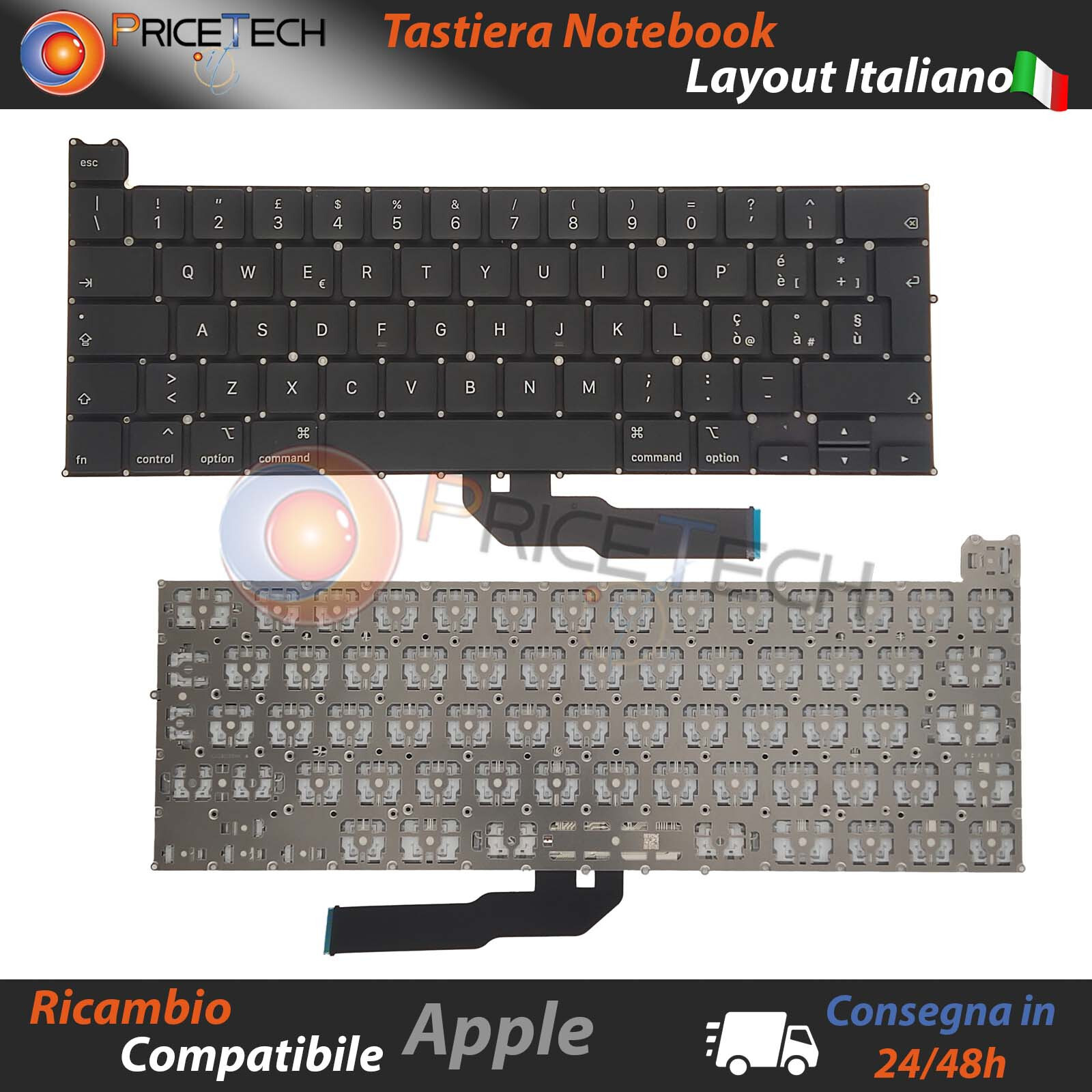 Tastiera ITALIANA per APPLE MacBook Pro 13" A2251 (2020) -NO RETROILLUMINAZIONE-