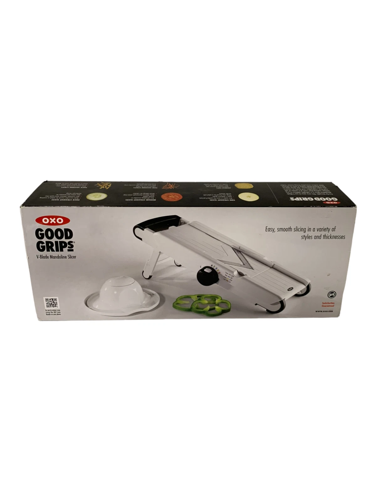 OXO GOOD GRIPS V-Blade Mandoline Slicer, White, NIB, Stainless Steel Blades