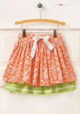 New Matilda Jane Girls VALENCIA Skirt Orange Floral Hello Lovely 2 y