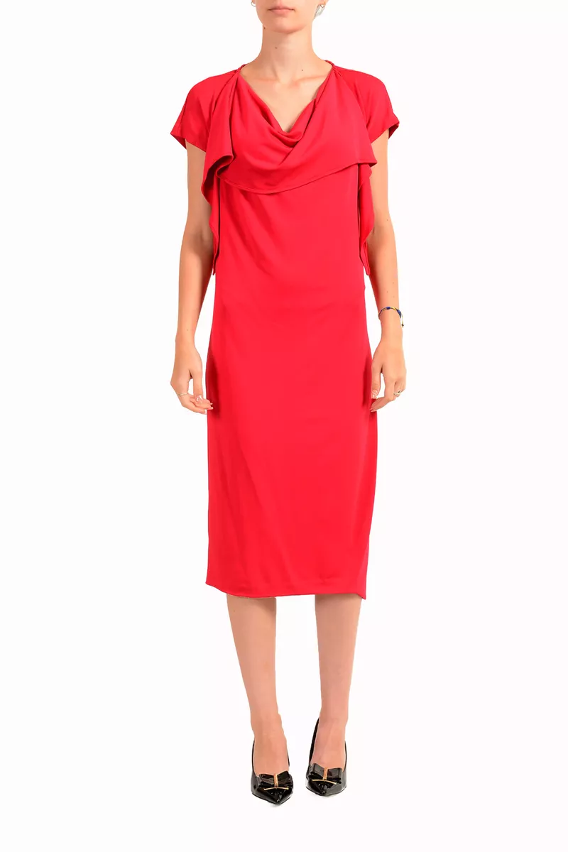 Maison Margiela Women's Bright Pink Stretch A-Line Shift Dress US M IT 42