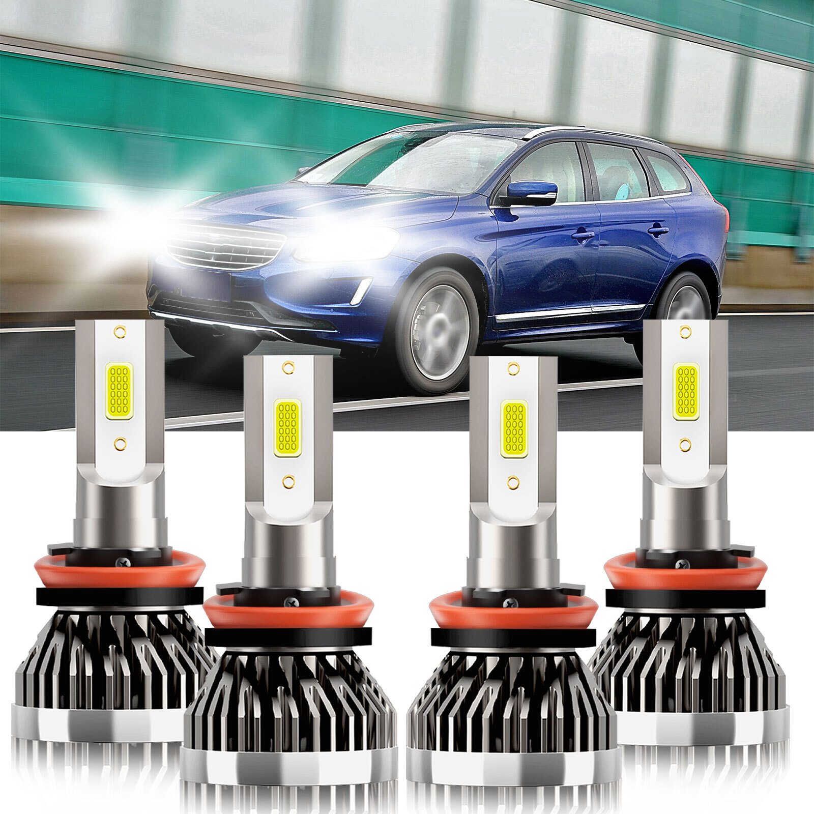 For Volvo XC60 2010-2018 LED Headlight Car Bulbs H11 H11 Super Bright 6000K