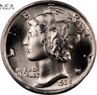 1935-S Mercury Dime ~ Gem BU ~ 90% Silver — photo 1
