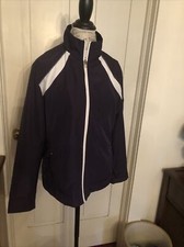 Champion Authentic Sports Full Zip Windbreaker Womens Large Purple