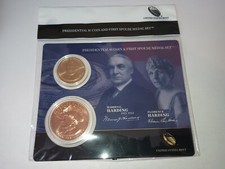 2014 PRESIDENTIAL WARREN G . & FLORENCE HARDING FIRST SPOUSE MEDAL SET 