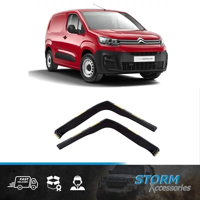STX WIND DEFLECTORS VISORS 2-PCS - INTERNAL CLIP FIT FOR CITROEN BERLINGO 2018+
