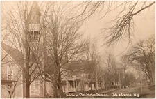 Main Street Church Bell Tower Melrose New York NY 1910s RPPC Postcard Photo
