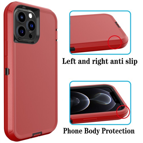 For Apple iPhone 14 Pro Max 11 12 13 Pro XS XR 7 8 SE Shockproof Blet Clip Case - Picture 51 of 76