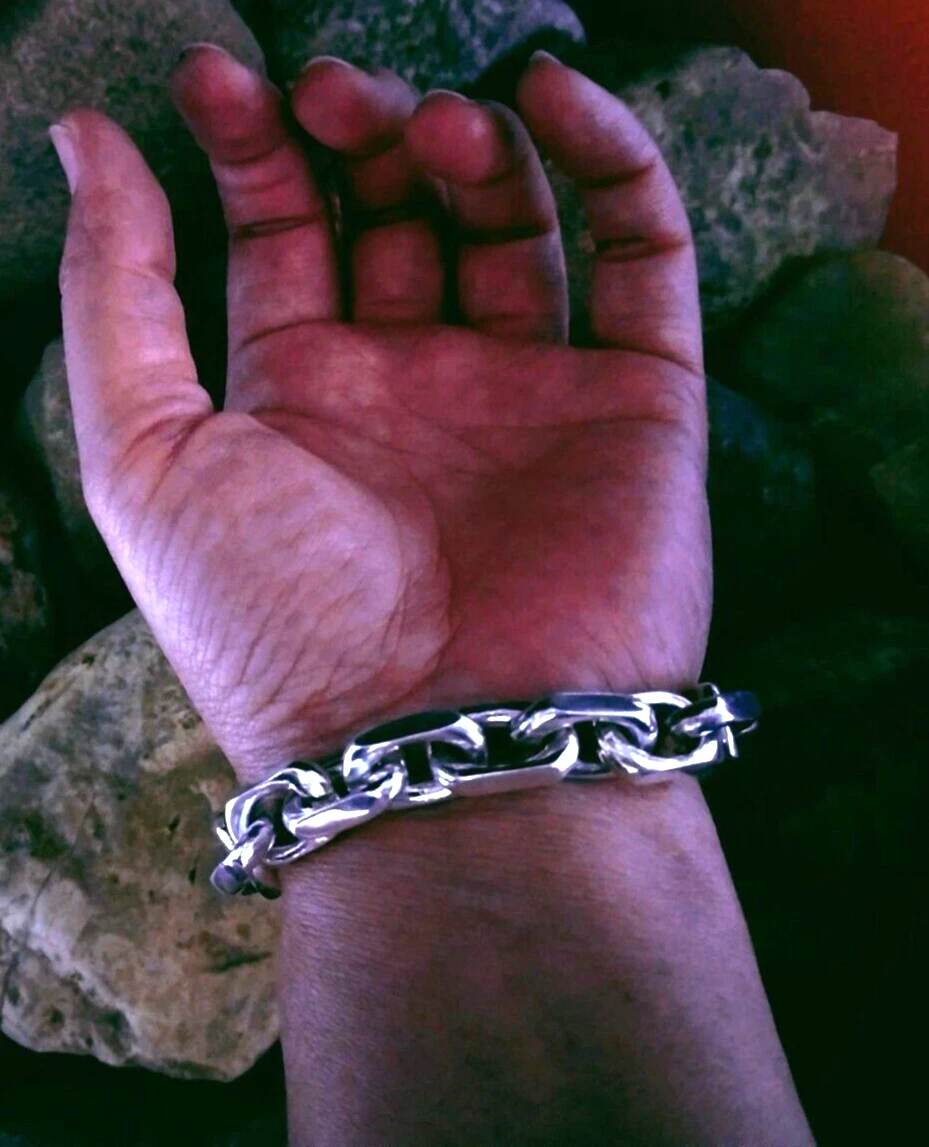 Big chunky 2024 silver bracelets