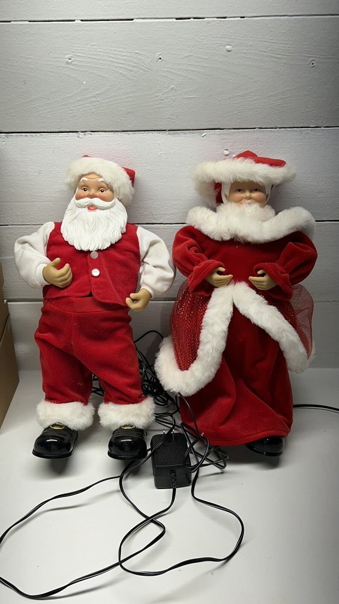 RARE Vtg Rock-A-Long SANTA & MRS. CLAUS Interactive Sing/Dance