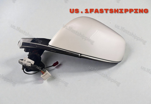 0261 OEM WHITE LEFT DRIVER SIDE MIRROR TESLA MODEL X 2016 2017 2018 2019 2020
