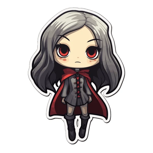 D&D Vampire Chibi Horror Scary Self Adhesive Vinyl Sticker