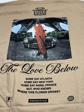 Primitive Outkast Regal T-Shirt Tan Men's Size XL, Unisex New With Tags