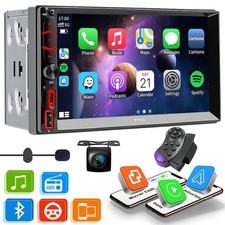 Double Din 7inch Car Stereo Bluetooth Head Unit Android Auto Apple CarPlay Radio