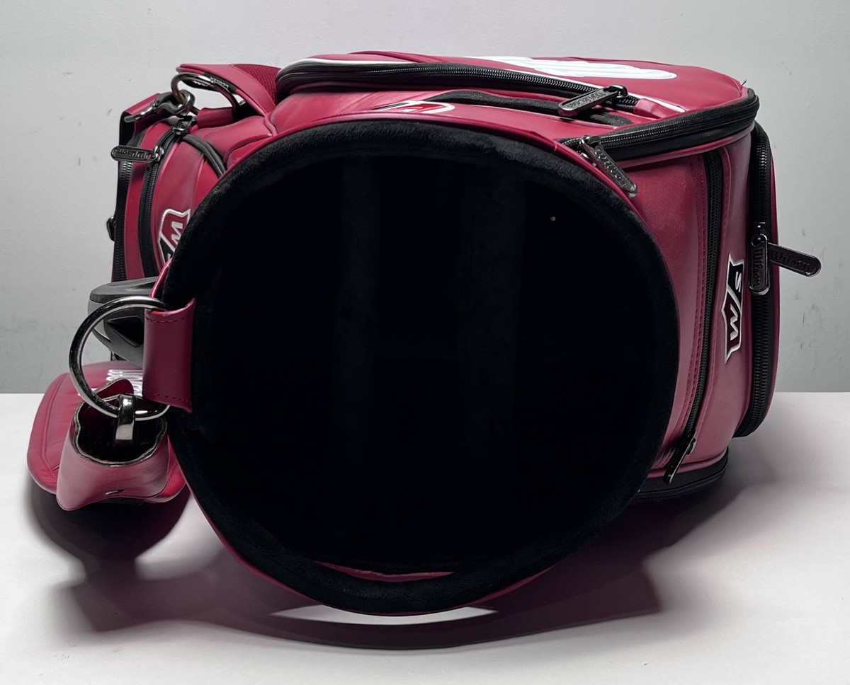 Wilson ピンク ゴルフバッグ Wilson Staff Tour Staff Bag Red White Black 6-Way Divide Single