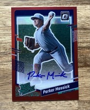 2023 Panini Donruss Parker Messick Red Prizm Rated Prospect Auto /25 #RPS-PM
