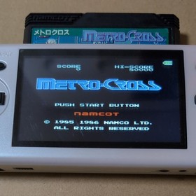 There is a box theory Metro Cross Famicom Retro game FC Namco