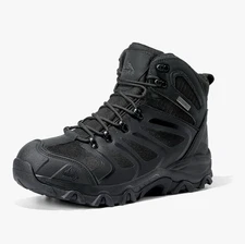 NORTIV 8 Men's Ankle High Waterproof Hiking, Work Boots, Steel Toe, Size US 13W