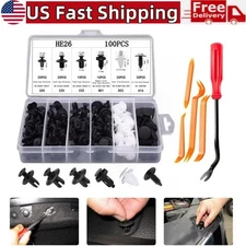 100PCS Car Retainer Clips Auto Bumper Rivet Retainer Trim Molding Push Pin Clips
