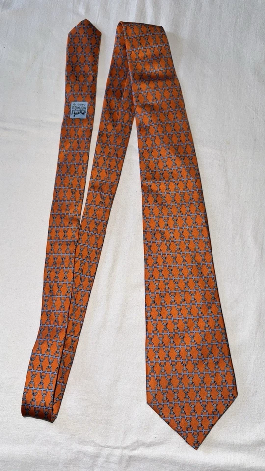 Cravatta Hermès Paris 100% seta - Imagen 2 de 4