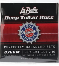 La Bella 0760M Deep Talkin' Bass Flatwound Bass Strings - 1954 "Original" Style