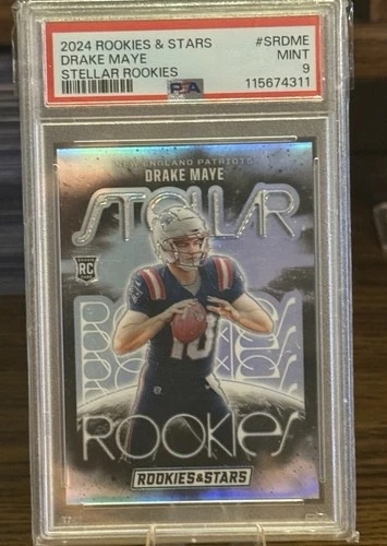 2024 Rookies & Stars - Stellar Rookies Drake Maye #SR-DME Silver (RC) PSA 9