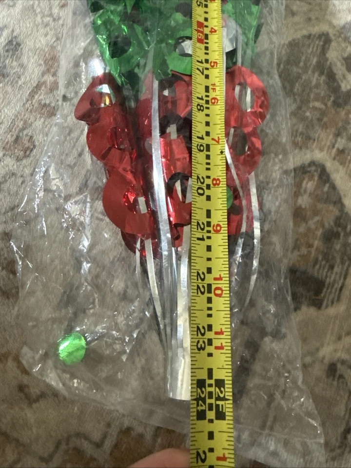 Vintage Amscan HO HO HO Metallic Foil Cascade Christmas Party Decor 24" Sealed - Image 3 of 4