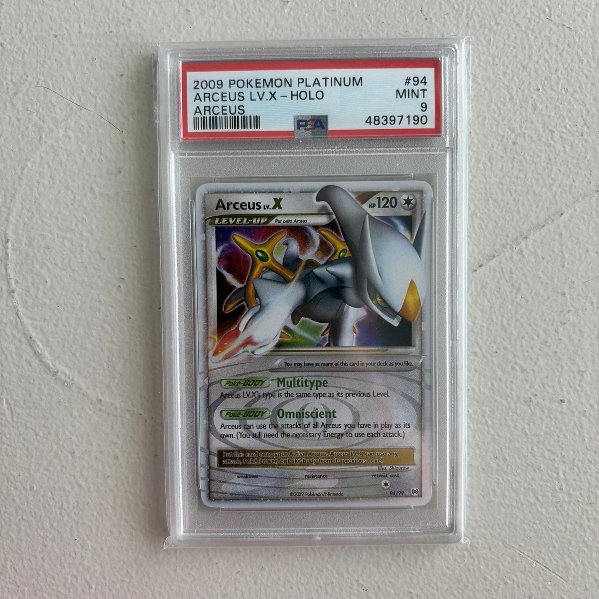 Pokémon TCG Professional Sports Authenticator (PSA) Arceus Grade 9