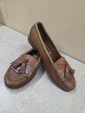 Vintage Cole Haan Shoes Womens Size 7 Leather Tassel Loafers Slip On USA 90s