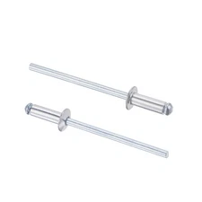 Blind Rivets Aluminum 3.2mm Diameter 9mm Grip Length Silver Tone 60pcs