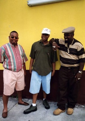 Rappers Fresh Kid Ice Brother Marquis and deejay Mr. Mixx of 2 Liv- Old Photo