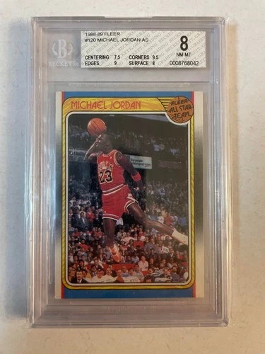Fleer 1988-89 Michael Jordan All-Star #120 BGS 8 Chicago Bulls NBA
