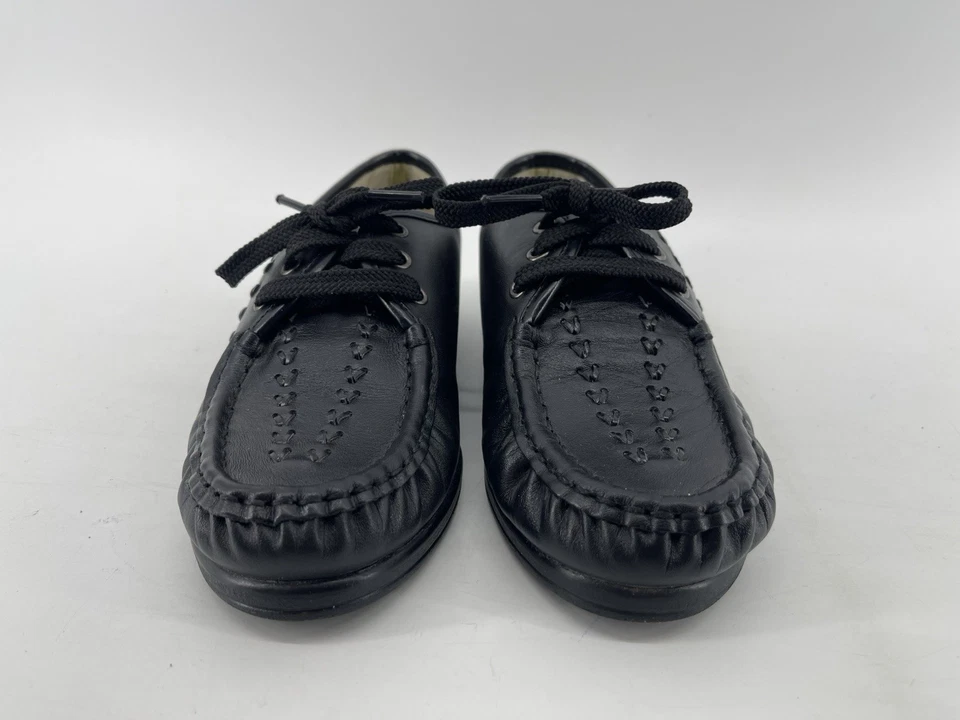 Zapatos Mocasines Softspots Pull On Mujer Talla 7 W Cuero Negro Envío Rápido Gratis Foto 3 de 4