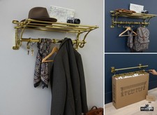 Appendiabiti treno bagagli da parete scaffale da bagno scaffale ganci appendi...