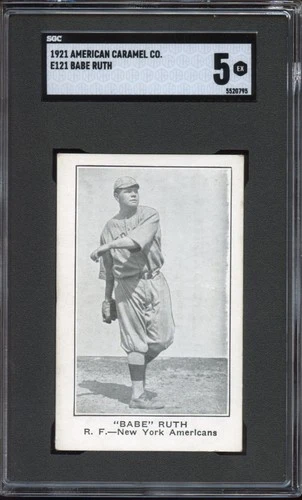 1921 E121 American Caramel Babe Ruth (Series of 80) - HOF Registry - SGC 5 EX