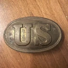 Vintage Civil War US Reproduction Brass Belt Buckle REPLICA