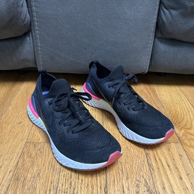 Nike Epic React Flyknit 2 Women's Size 8.5 Running Shoes Black Sapphire