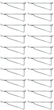  20 Pack Metal 10" Mega Shelf Bracket Garage Hanger fits 1/8" to 1/4" Pegboard