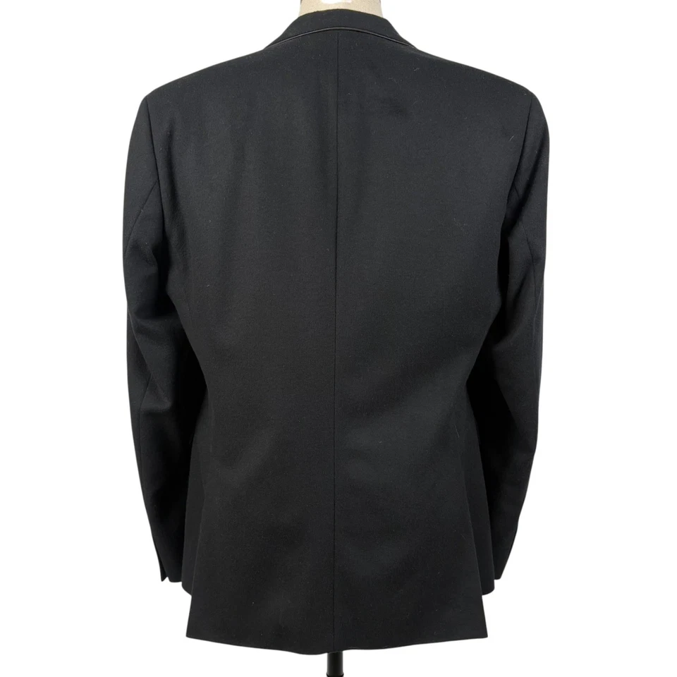 Hugo Boss Black Cashmere Wool Blazer Mens 42R Shawl Lapel Single Button Evening - Image 4 of 4