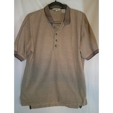 Vintage 90's Reebok Golf Classic Polo Shirt Short Sleeve Tan Large